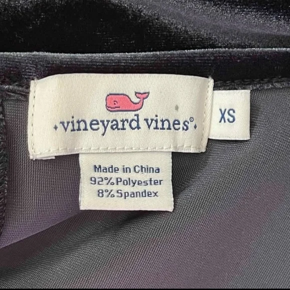 Vineyard Vines Black Sleeveless Velvet Tank Top X-Small - Picture 5 of 5